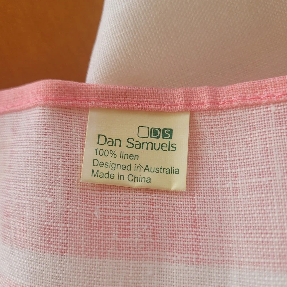 Dan Samuels Australiana Rosy Heath Myrtle Fine Quality Linen Tea Towel 50x70